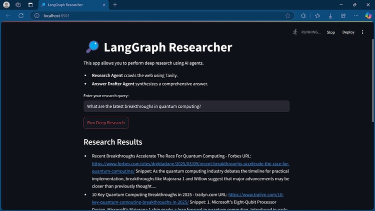 LangGraph Researcher
